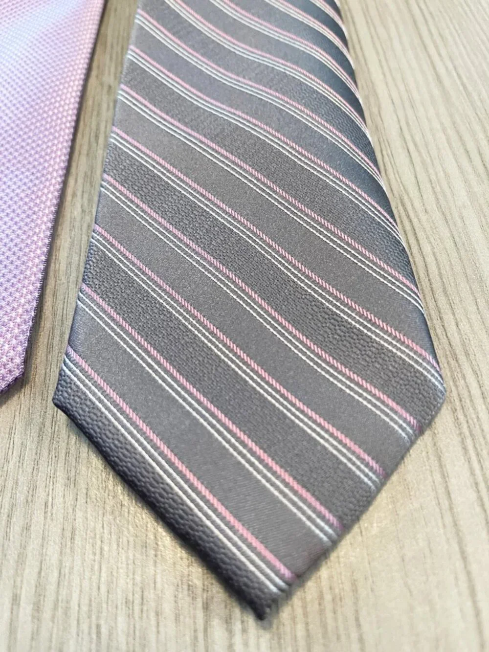 Michael Kors Lot of 2 100% Silk Ties Purple Gray Pink NWT Wedding Preppy Office